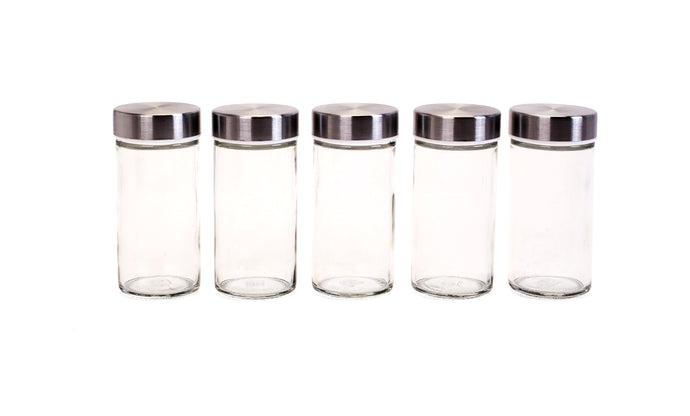 Orii 3oz Jar/Spice Jars with Stainless Steel Lids (5 Pieces) - My Spice Racks
