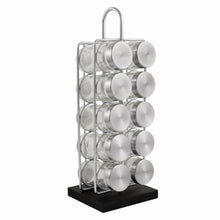 Load image into Gallery viewer, 10 Jar Spice Rack - No Spices - Stainless Steel Lids - My Spice Racks