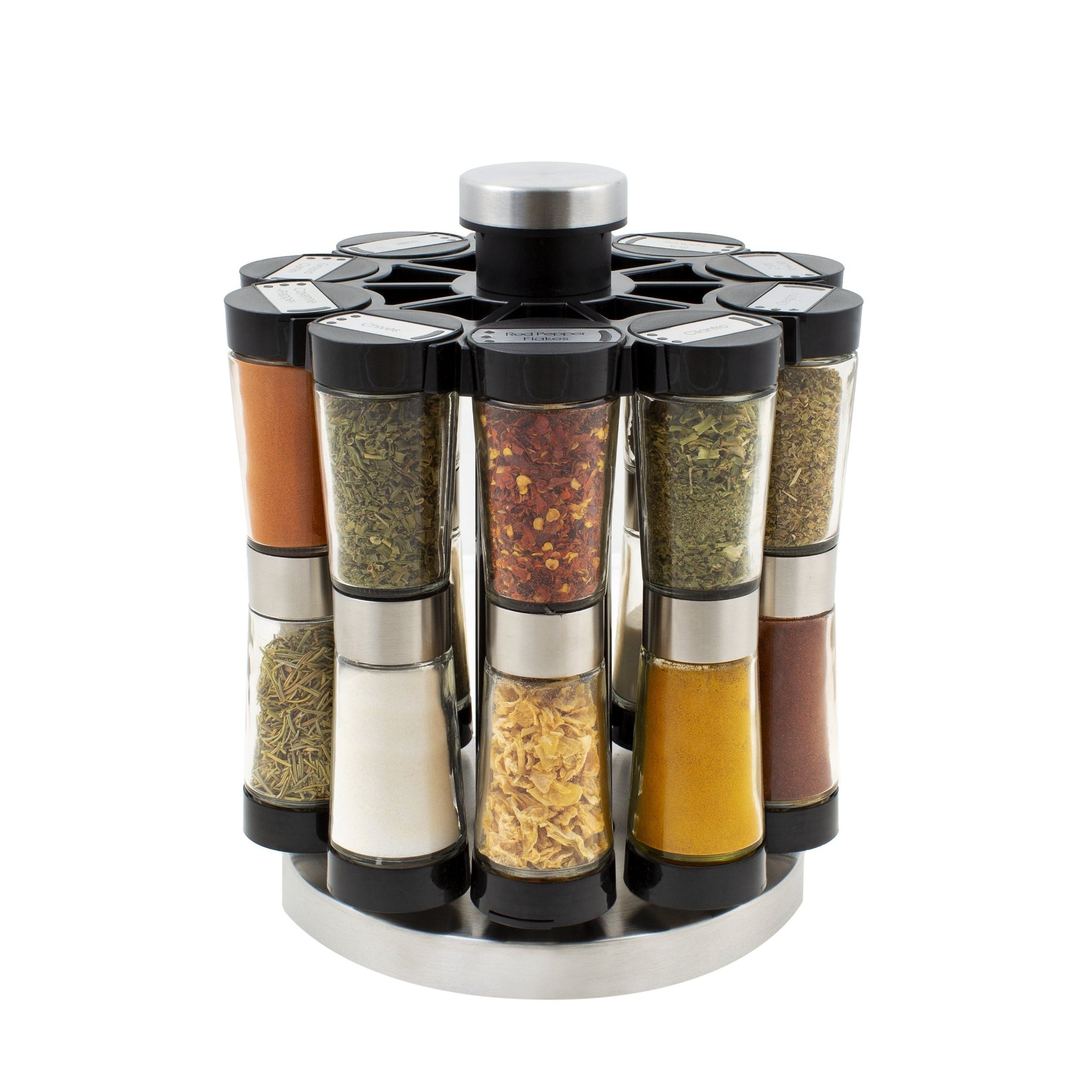 Mindspace Spice Rack Organizer with Set of 20 Glass Spice Jars Included  Spices and Seasoning Rack for Countertop or Cabinet | The Wire Collection