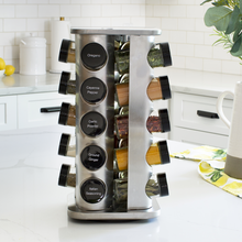 Load image into Gallery viewer, 20 Jar Stainless Steel Spice Rack with Custom Spices - My Spice Racks