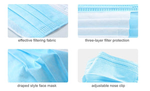3-Layer Basic Disposable Face Cover - 50 pcs